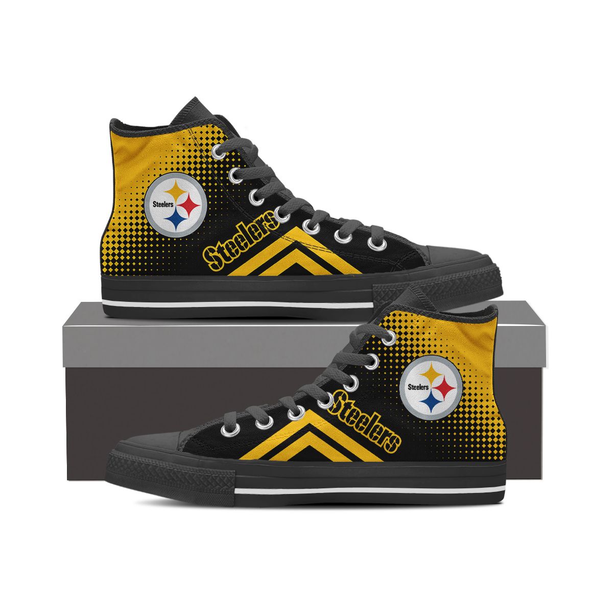 Pittsburgh Steelers High Top Shoes 023