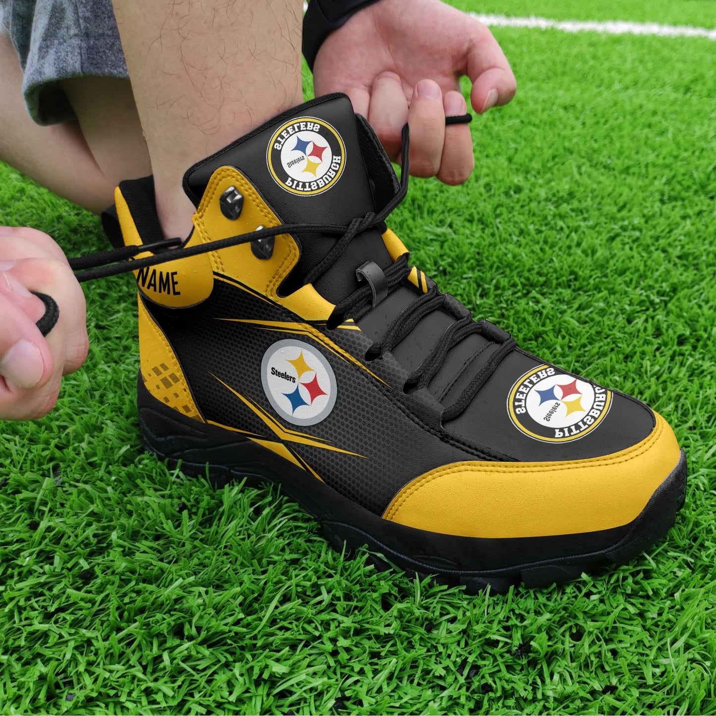 Pittsburgh Steelers Hiking Personalized Shoes 01