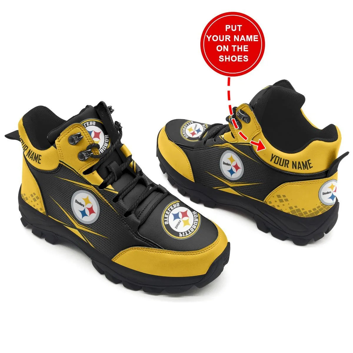 Pittsburgh Steelers Hiking Personalized Shoes 01