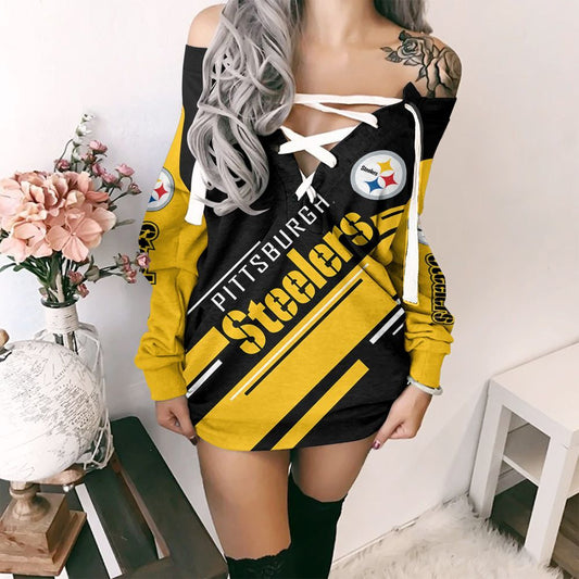 Pittsburgh Steelers Lace-Up Sweatshirt 69