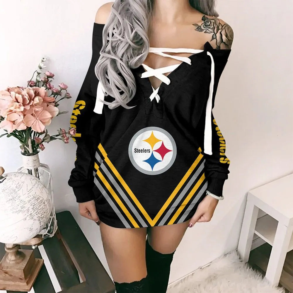 Pittsburgh Steelers Lace-Up Sweatshirt 78