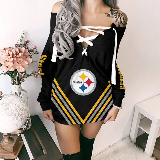 Pittsburgh Steelers Lace-Up Sweatshirt 78