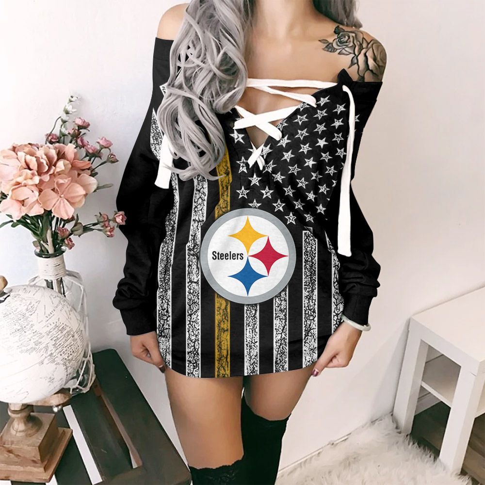 Pittsburgh Steelers Lace-Up Sweatshirt 79