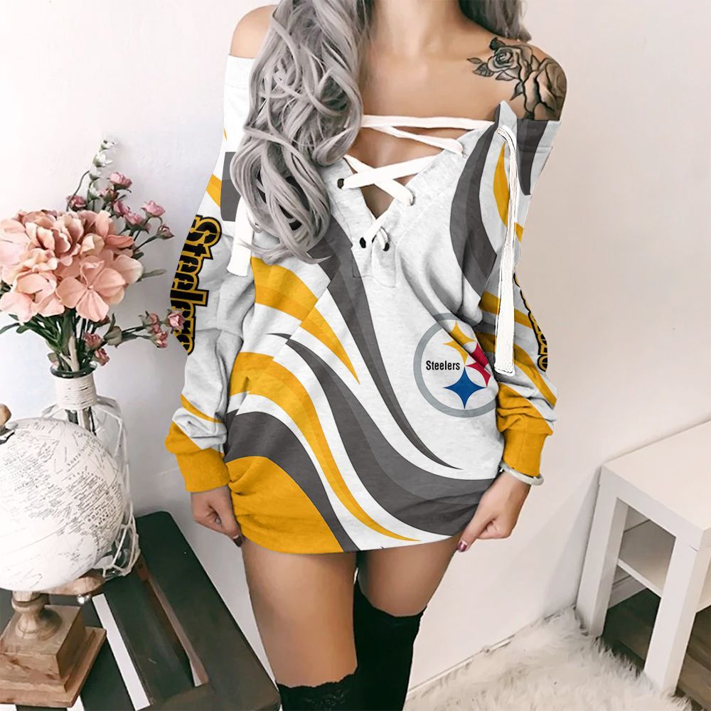 Pittsburgh Steelers Lace-Up Sweatshirt 88