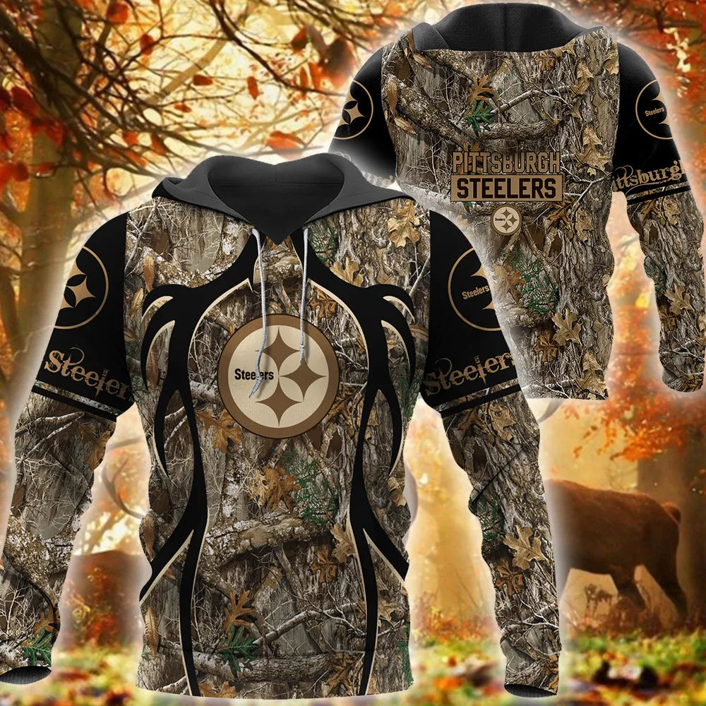 Pittsburgh Steelers Limited Edition All Over Print Hoodie Sweatshirt Zip Hoodie T shirt Unisex 905