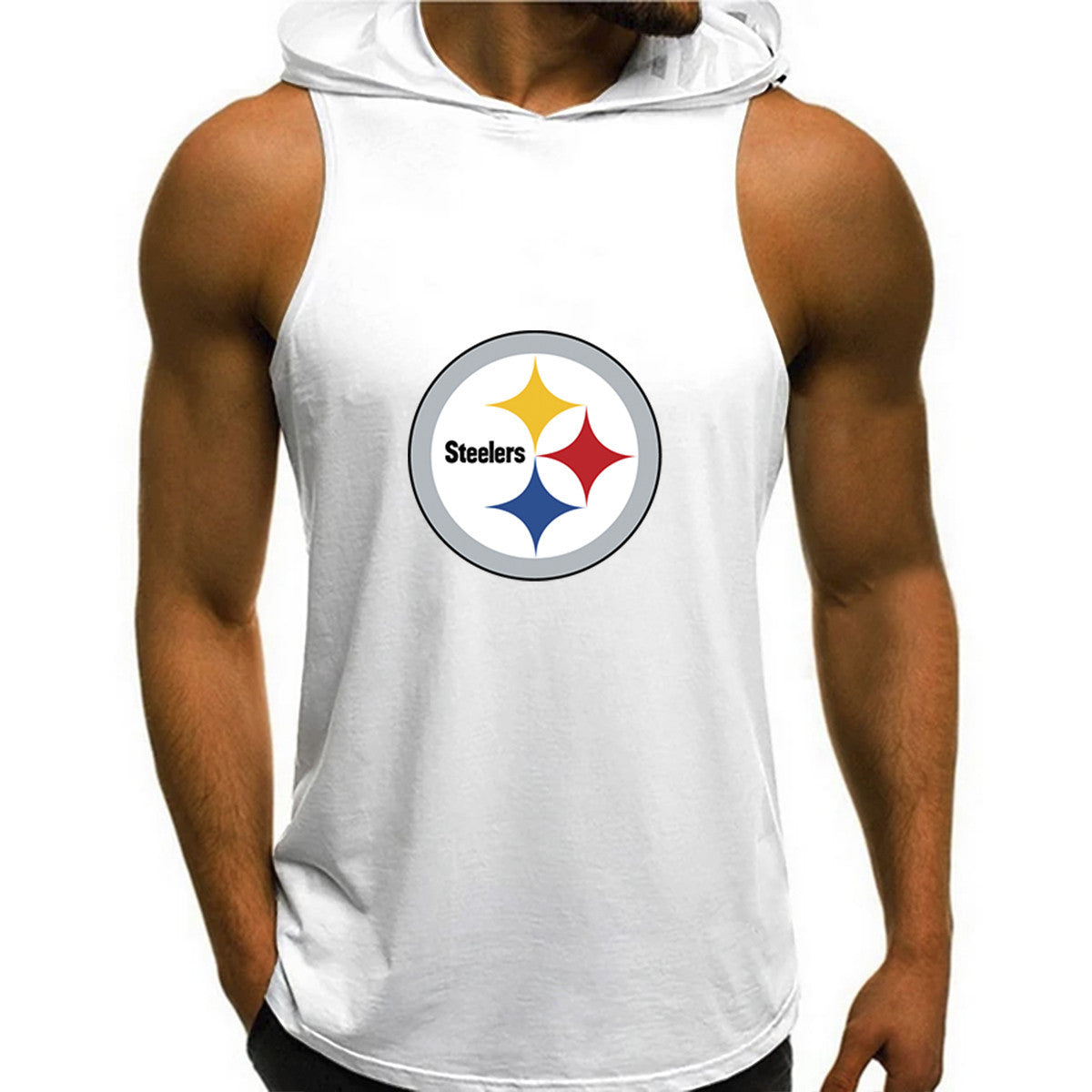 Pittsburgh Steelers Man Gym-Sport Hoodie Vest BG10