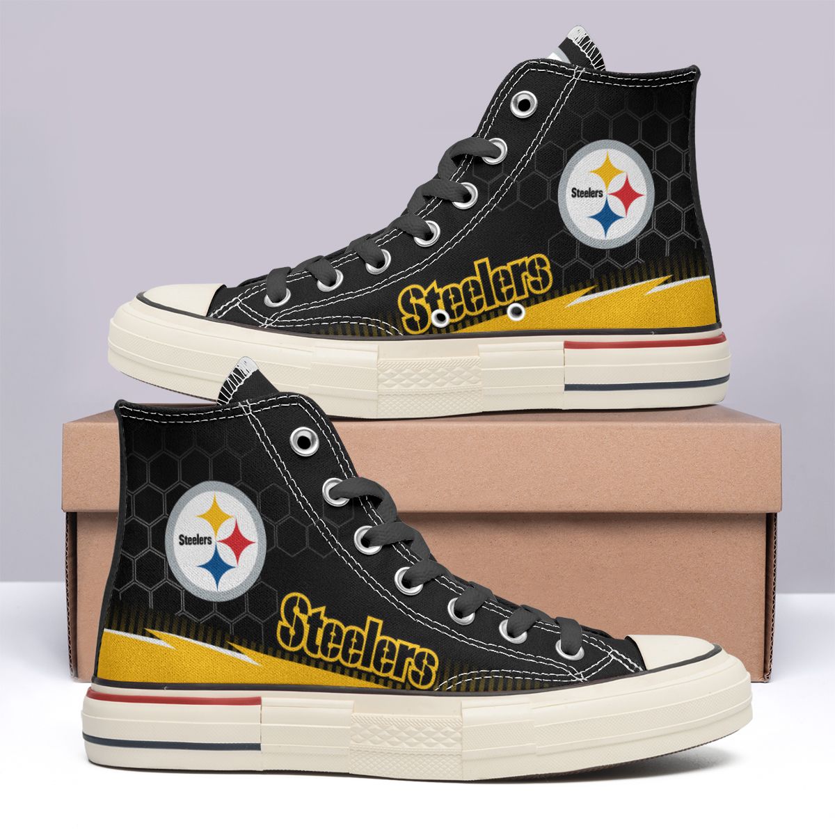 Pittsburgh Steelers New High Top Canvas Shoes 03
