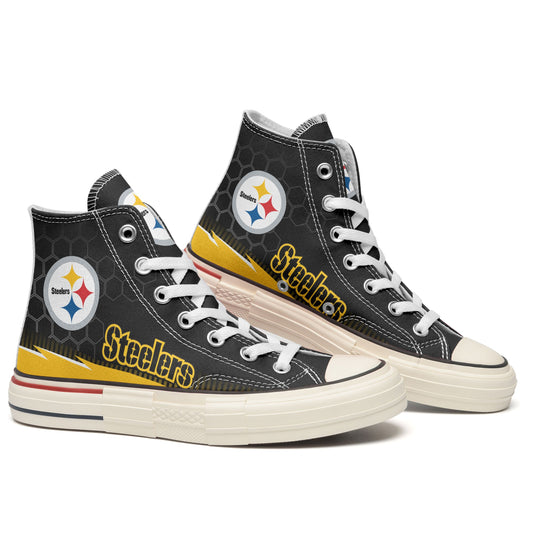 Pittsburgh Steelers New High Top Canvas Shoes 03