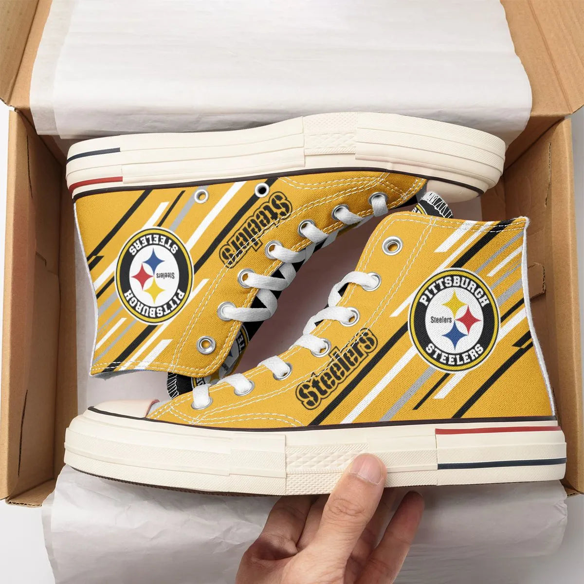 Pittsburgh Steelers New High Top Canvas Shoes 06