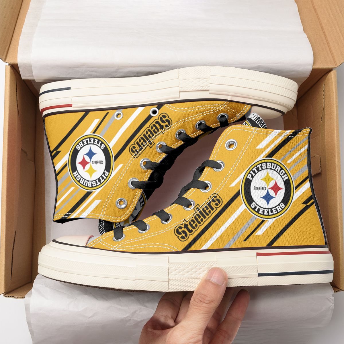 Pittsburgh Steelers New High Top Canvas Shoes 06