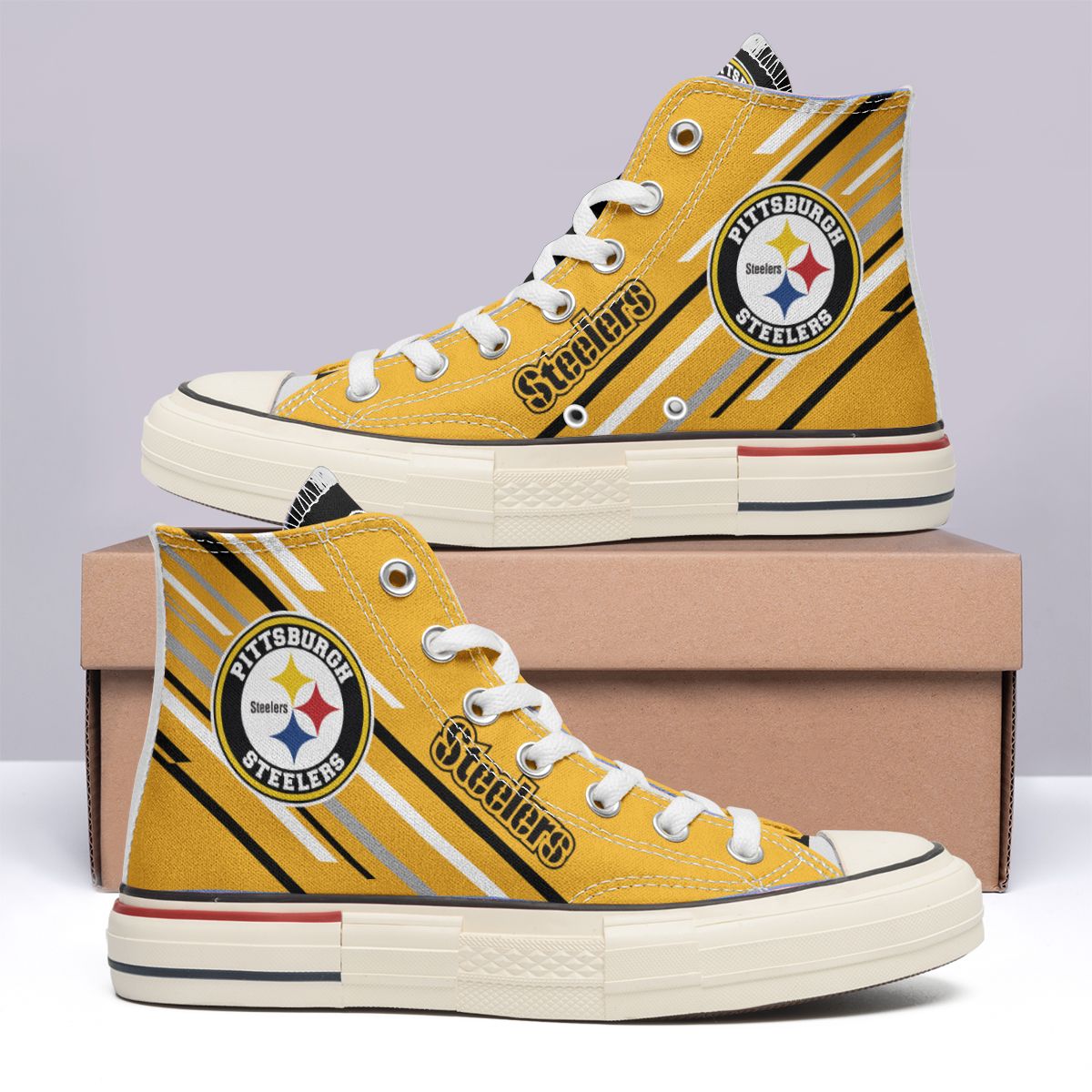 Pittsburgh Steelers New High Top Canvas Shoes 06