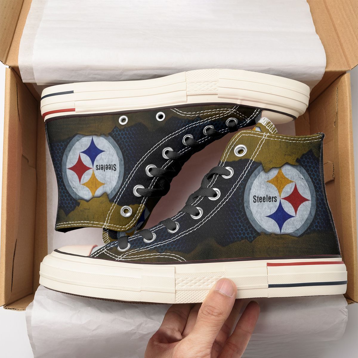 Pittsburgh Steelers New High Top Canvas Shoes 14