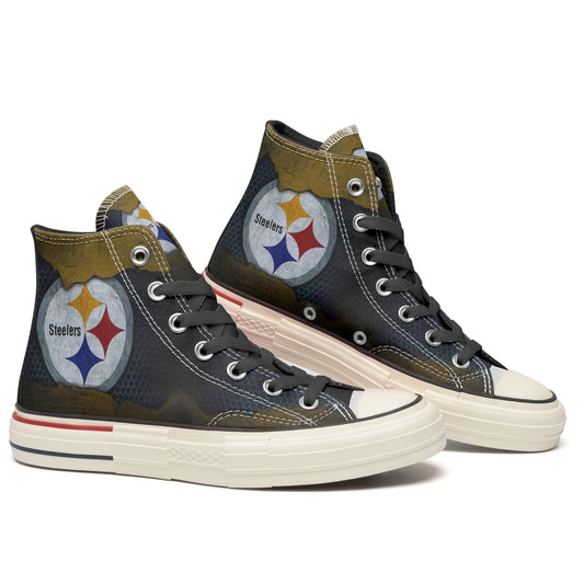 Pittsburgh Steelers New High Top Canvas Shoes 14