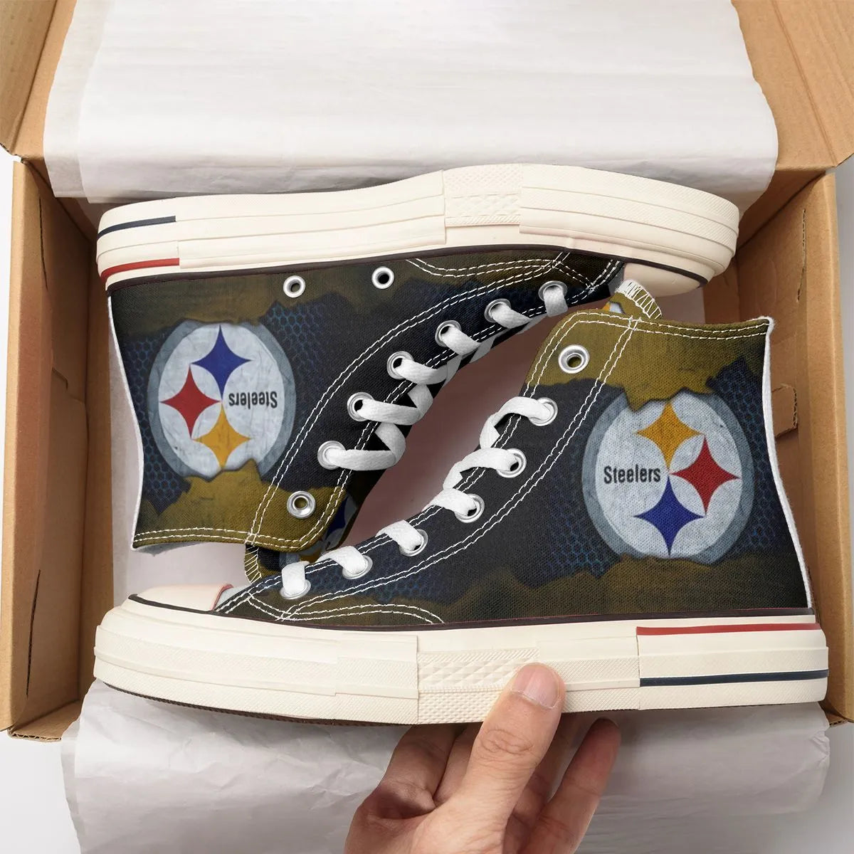Pittsburgh Steelers New High Top Canvas Shoes 14