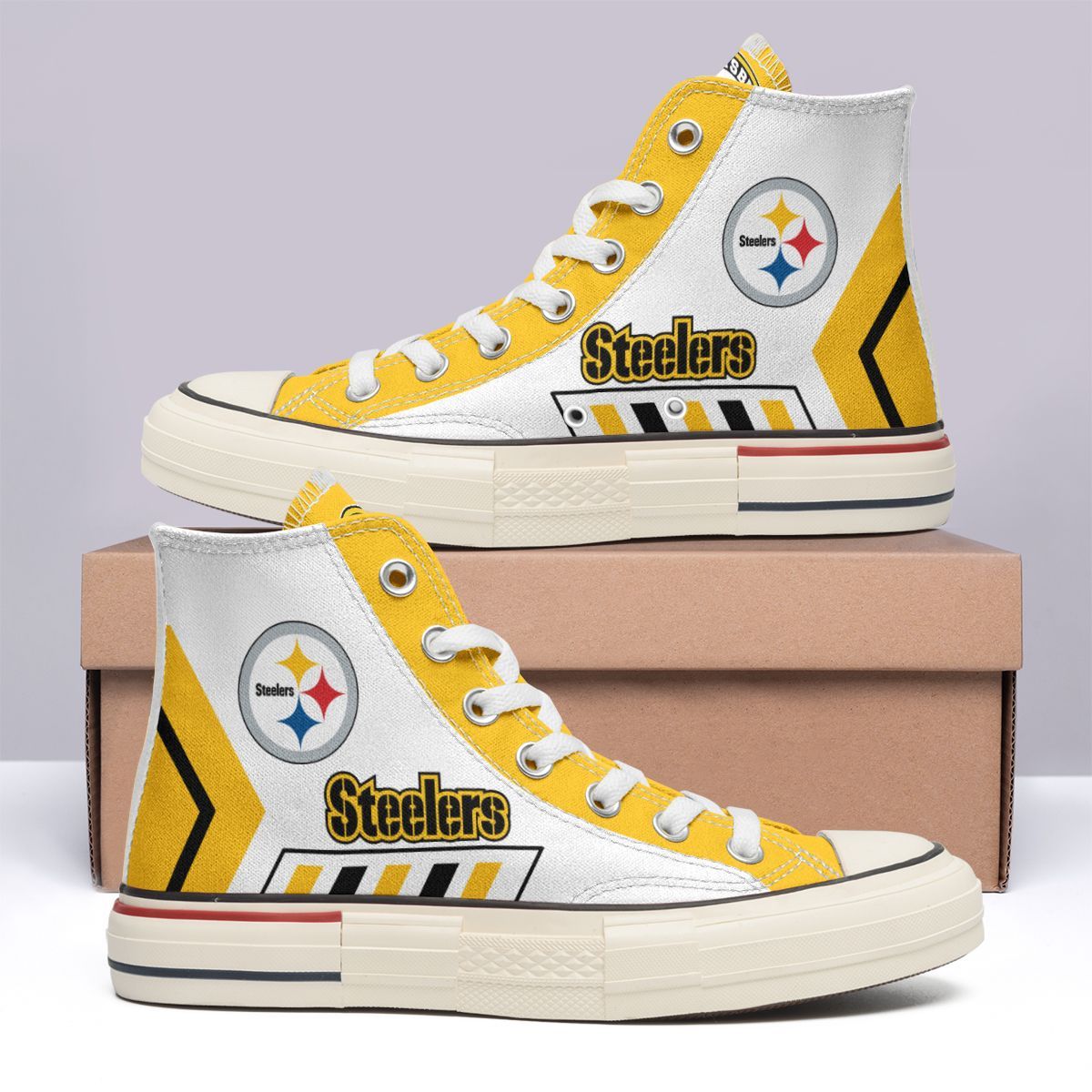 Pittsburgh Steelers New High Top Canvas Shoes 23