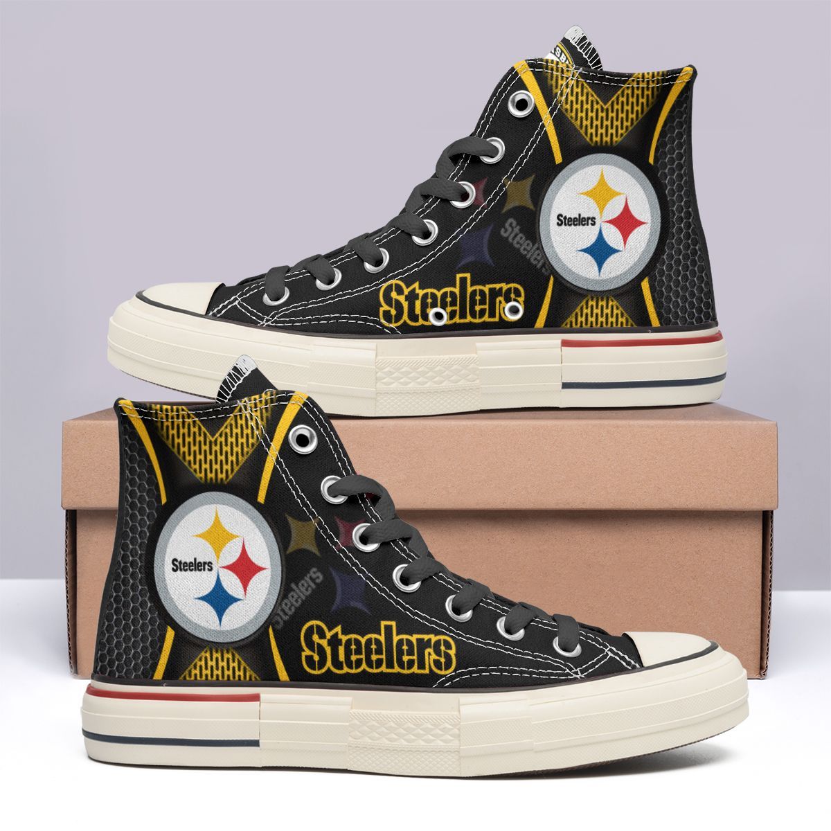 Pittsburgh Steelers New High Top Canvas Shoes 33