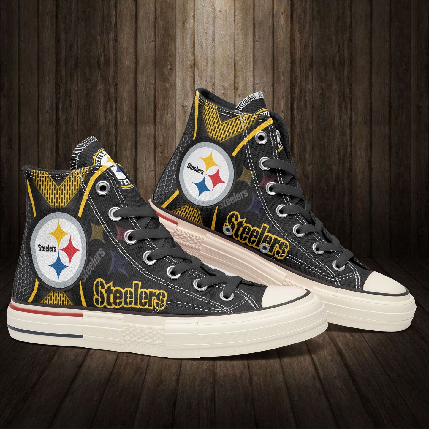 Pittsburgh Steelers New High Top Canvas Shoes 33