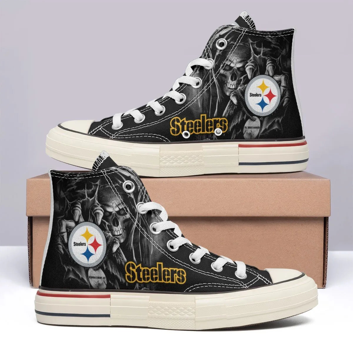 Pittsburgh Steelers New High Top Canvas Shoes 35