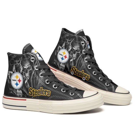 Pittsburgh Steelers New High Top Canvas Shoes 35