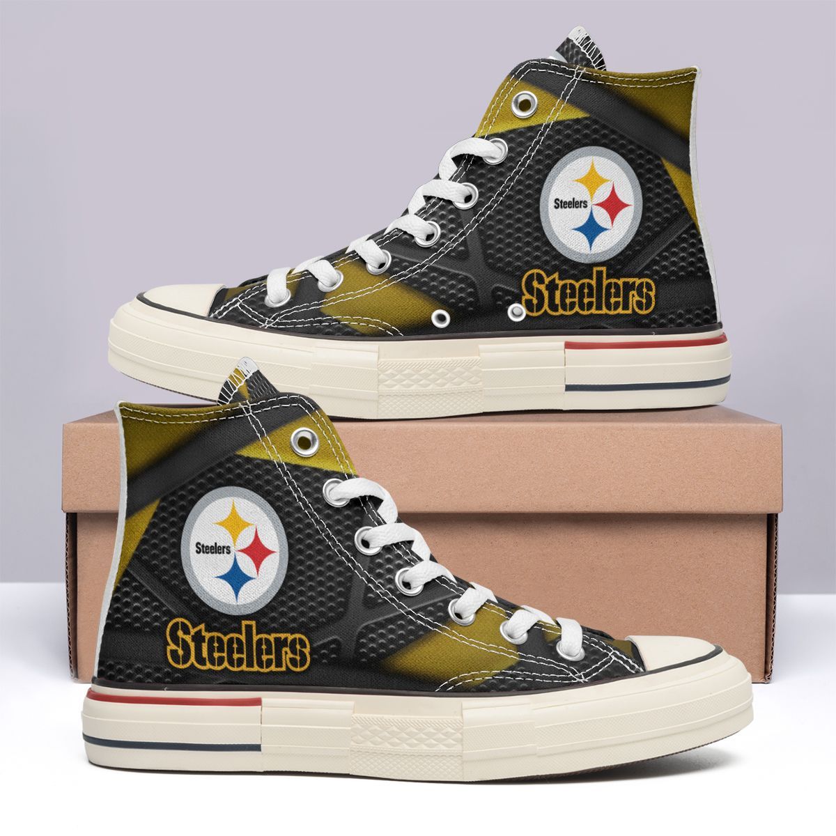 Pittsburgh Steelers New High Top Canvas Shoes 48