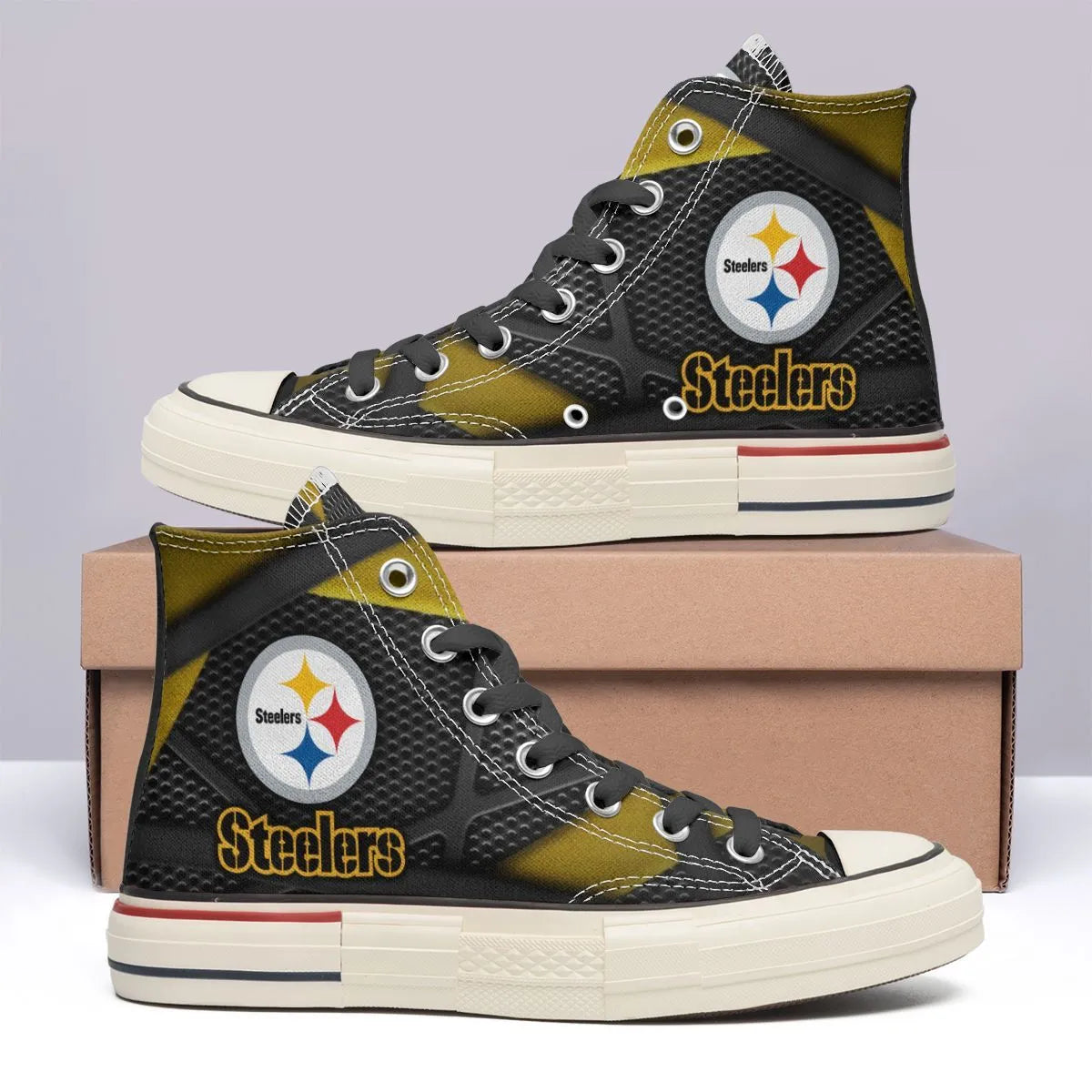 Pittsburgh Steelers New High Top Canvas Shoes 48