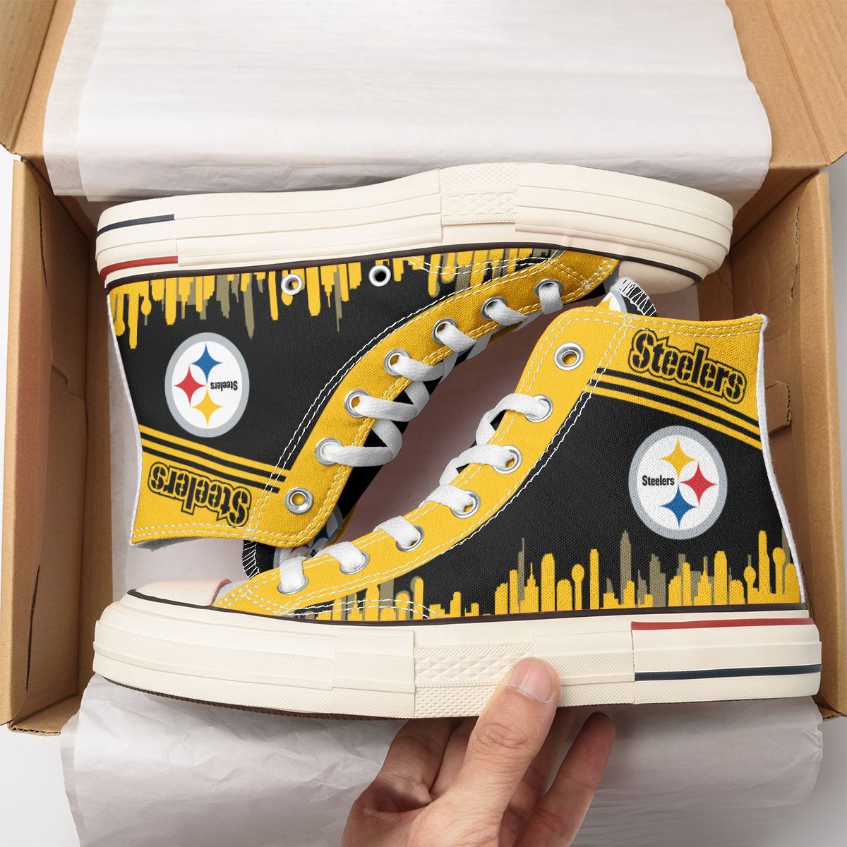 Pittsburgh Steelers New High Top Canvas Shoes 56