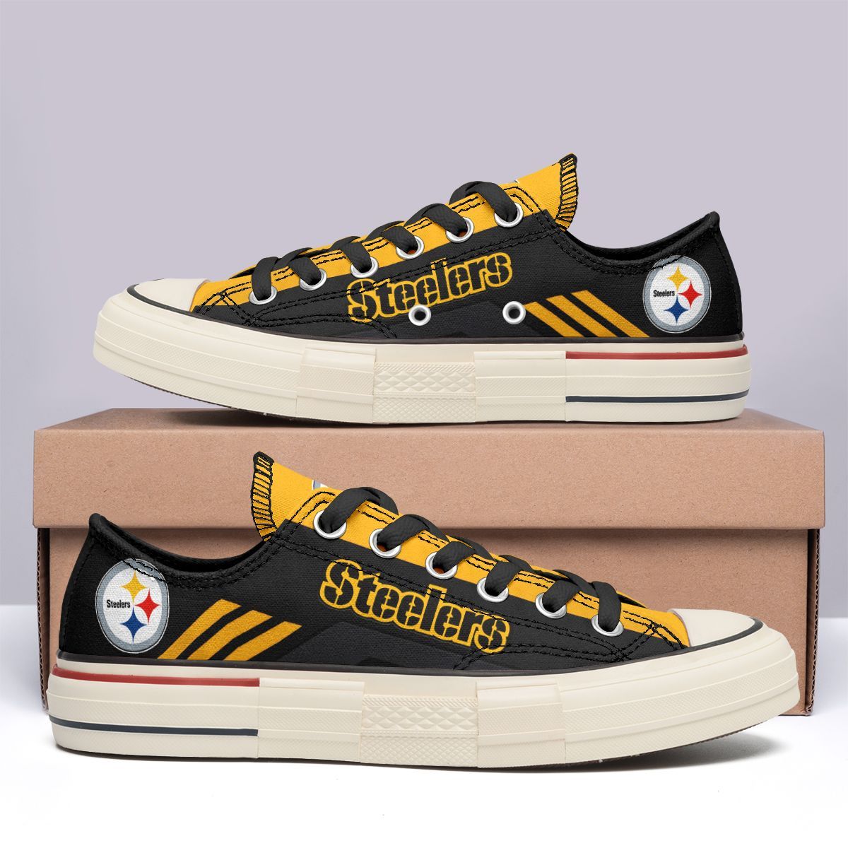 Pittsburgh Steelers New Low Top Canvas Shoes 12