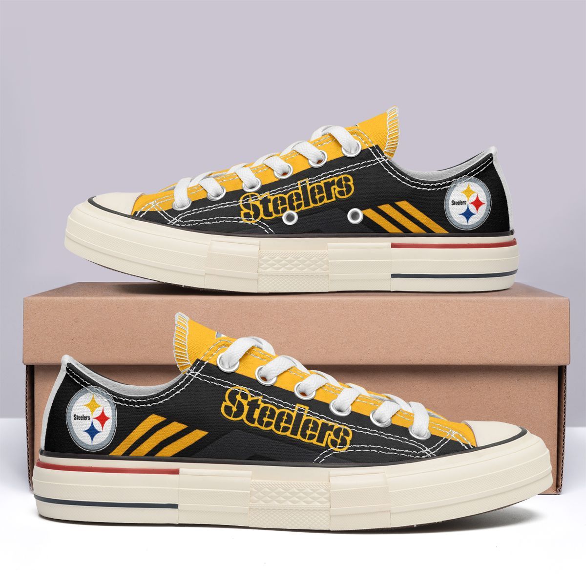 Pittsburgh Steelers New Low Top Canvas Shoes 12