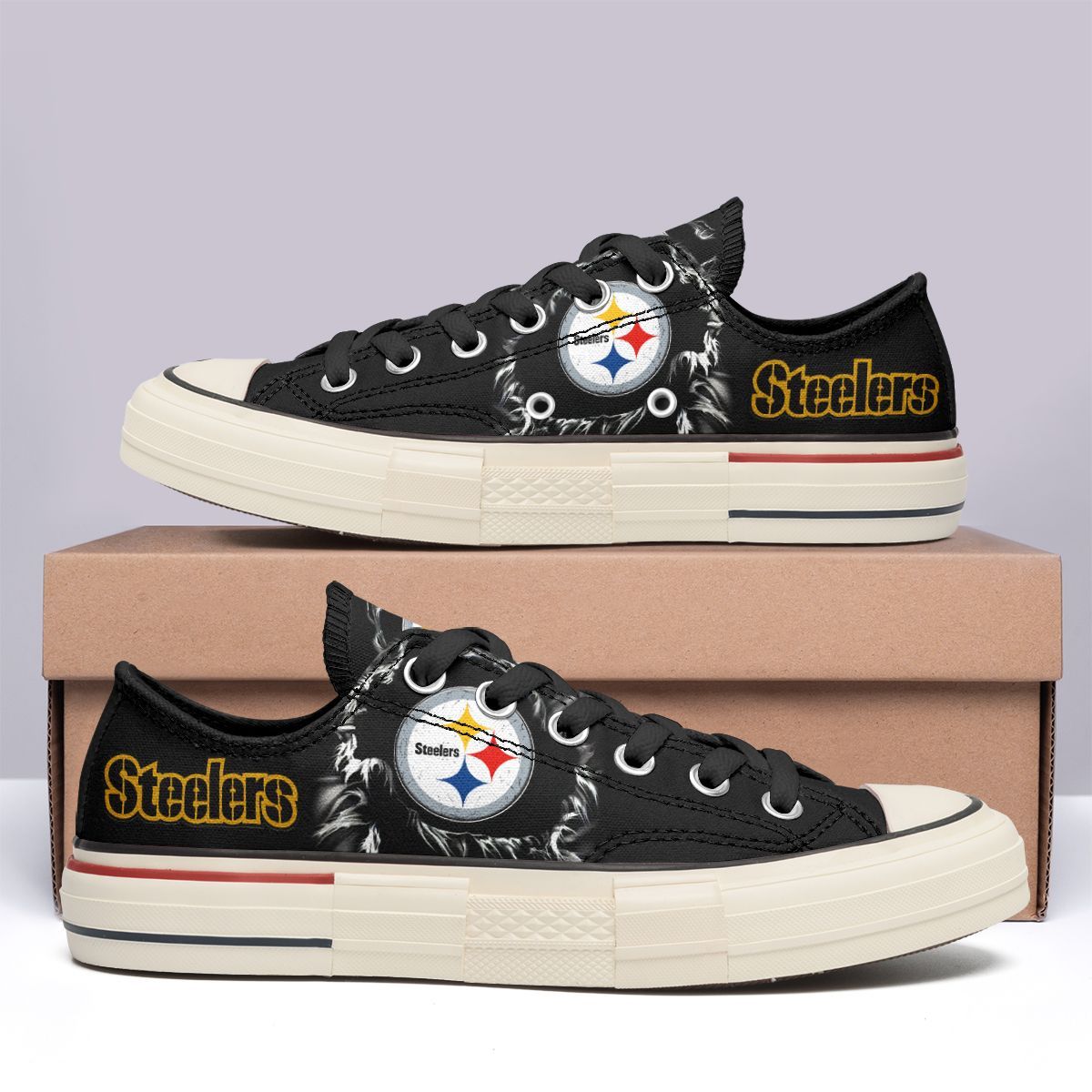 Pittsburgh Steelers New Low Top Canvas Shoes 13
