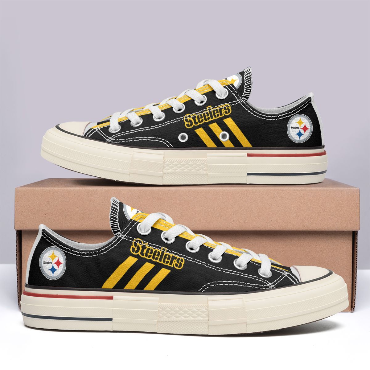 Pittsburgh Steelers New Low Top Canvas Shoes 15