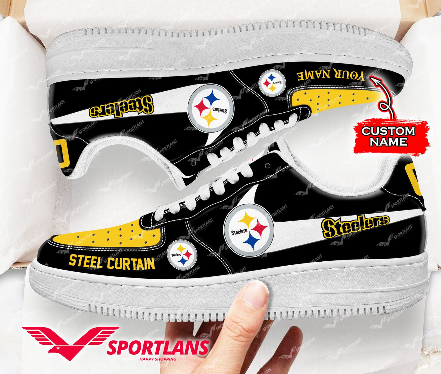 Pittsburgh Steelers NFL Personalized Air Force 1 Shoes
