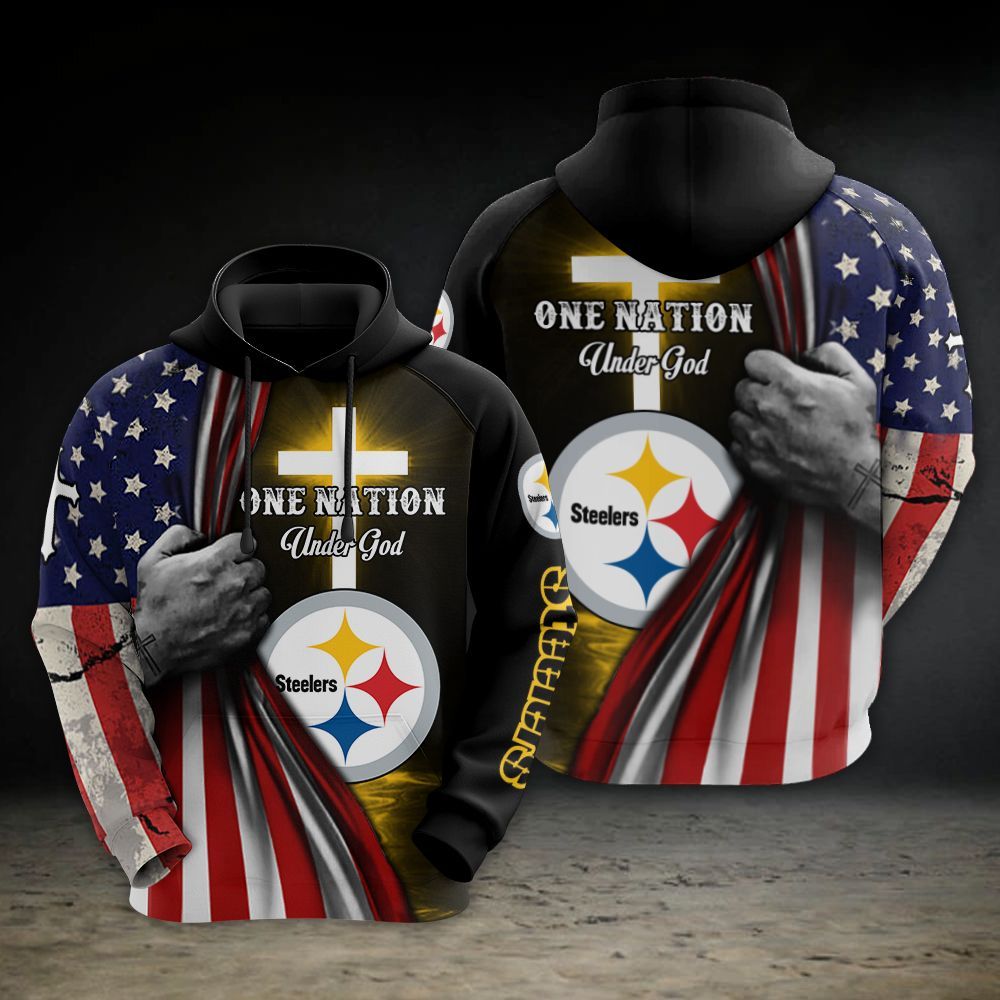 Pittsburgh Steelers – One Nation Under God Limited Hoodie S548