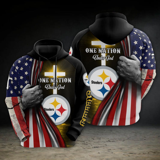 Pittsburgh Steelers – One Nation Under God Limited Hoodie S548