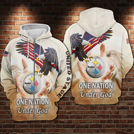 Pittsburgh Steelers – One Nation Under God Limited Hoodie S550