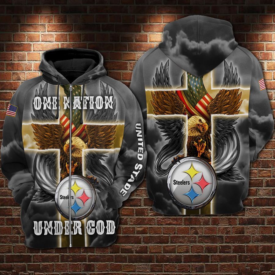Pittsburgh Steelers – One Nation Under God Limited Hoodie S551
