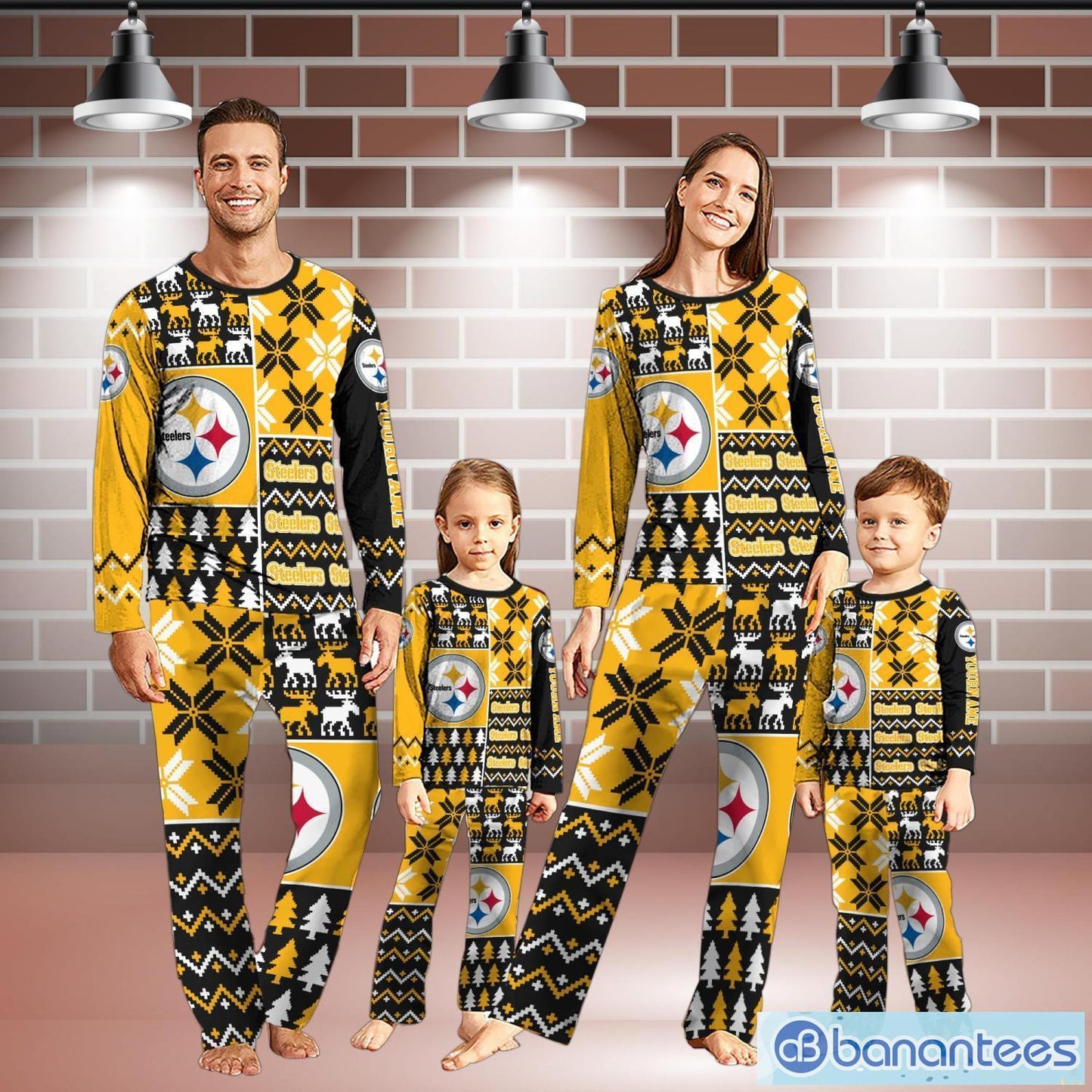 Pittsburgh Steelers Pajamas Christmas Gift For Family AZCPYZAM123