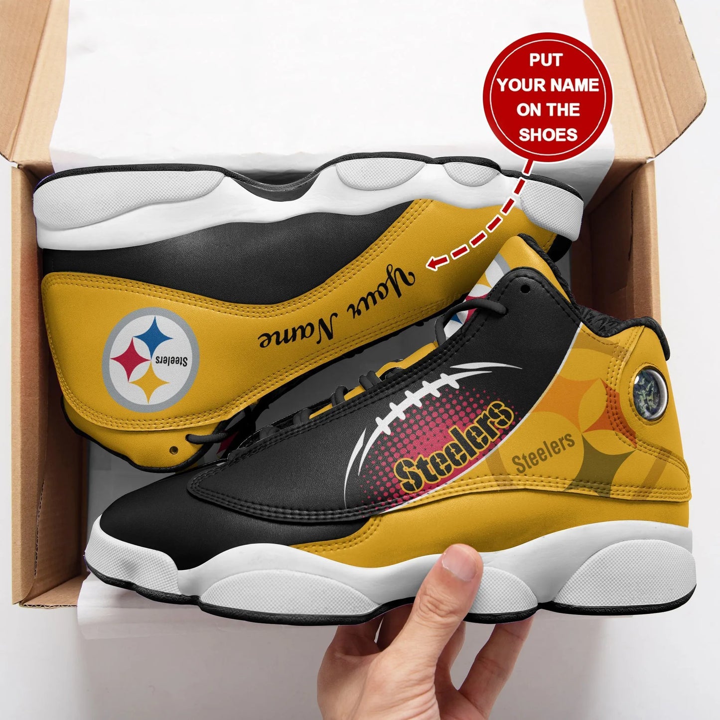 Pittsburgh Steelers Personalized Air JD13 Sneakers 305