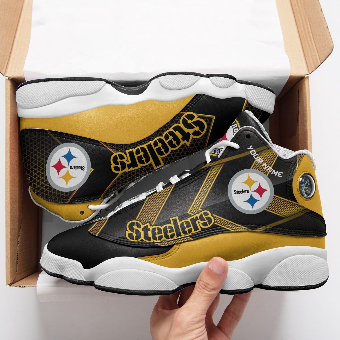 Pittsburgh Steelers Personalized Air JD13 Sneakers 505