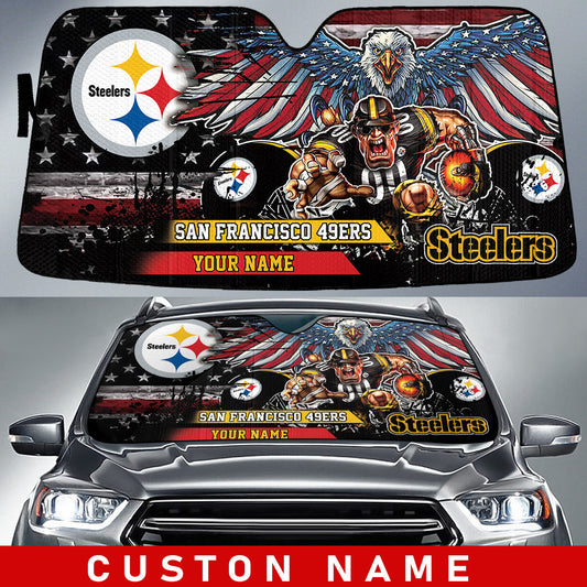 Pittsburgh Steelers Personalized Auto Sun Shade BG119