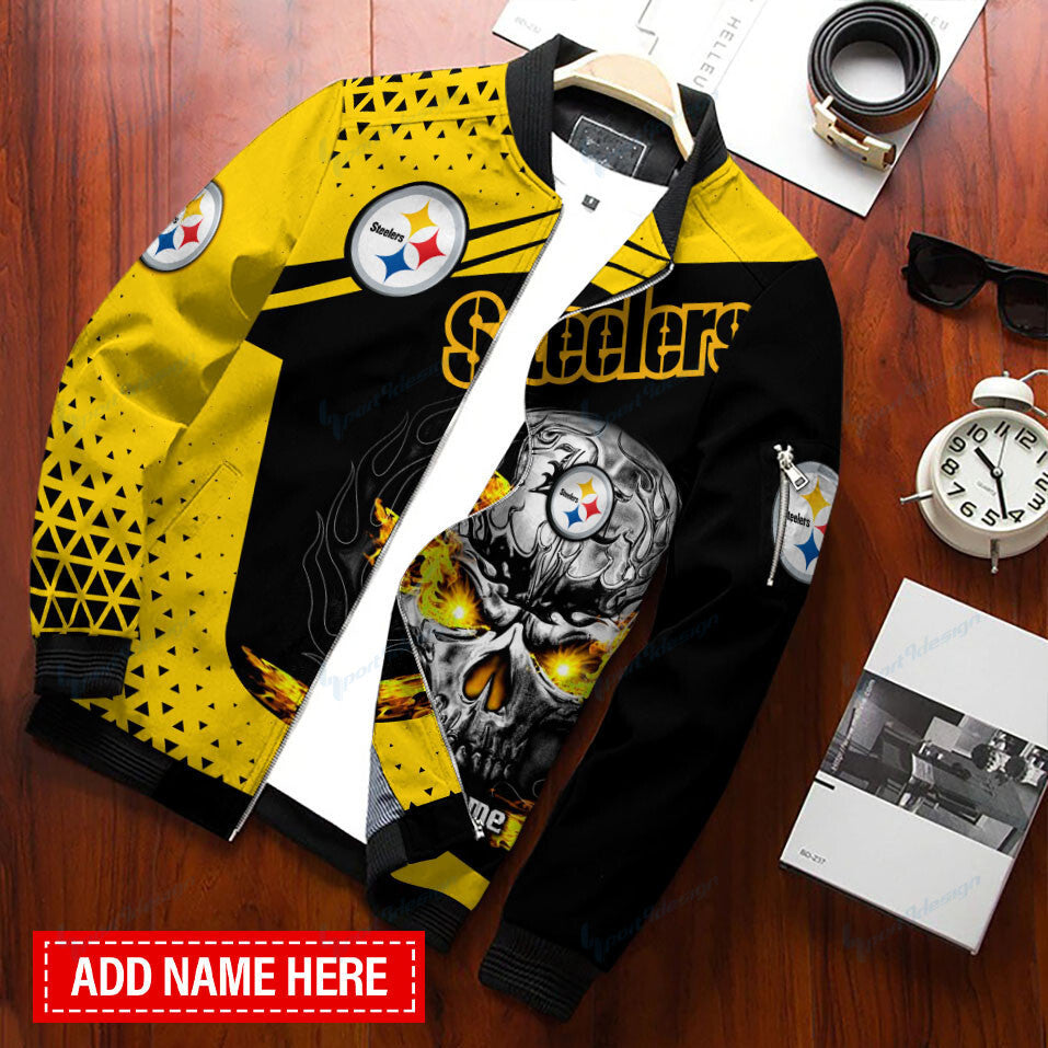 Pittsburgh Steelers Personalized Bomber Jacket BG321