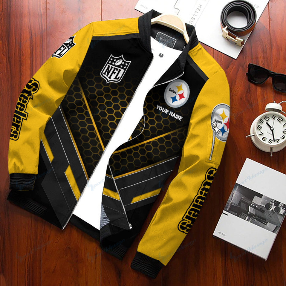 Pittsburgh Steelers Personalized Bomber Jacket BG333