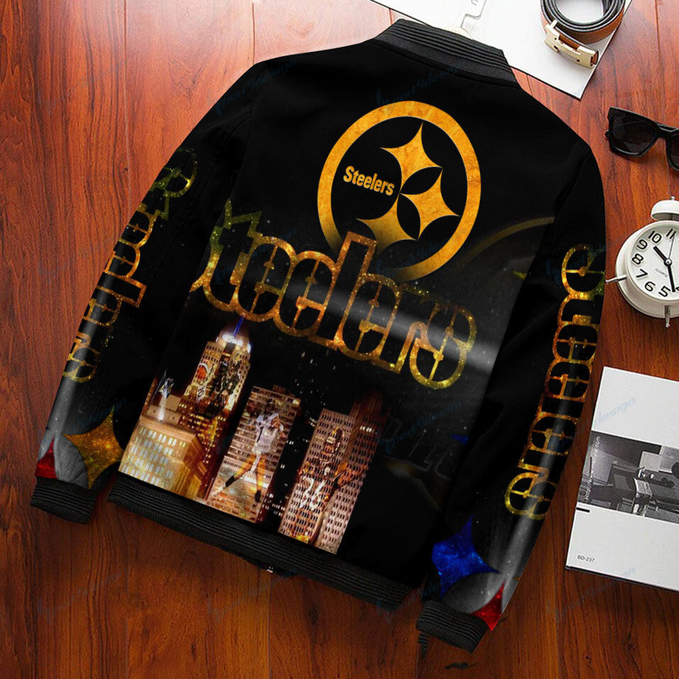 Pittsburgh Steelers Personalized Bomber Jacket BG337