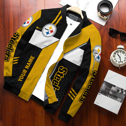 Pittsburgh Steelers Personalized Bomber Jacket BG345