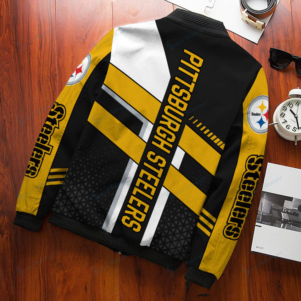 Pittsburgh Steelers Personalized Bomber Jacket BG345