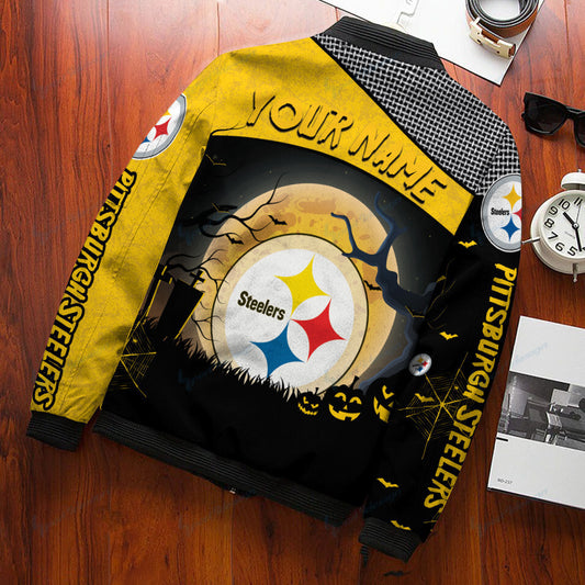 Pittsburgh Steelers Personalized Bomber Jacket BG388