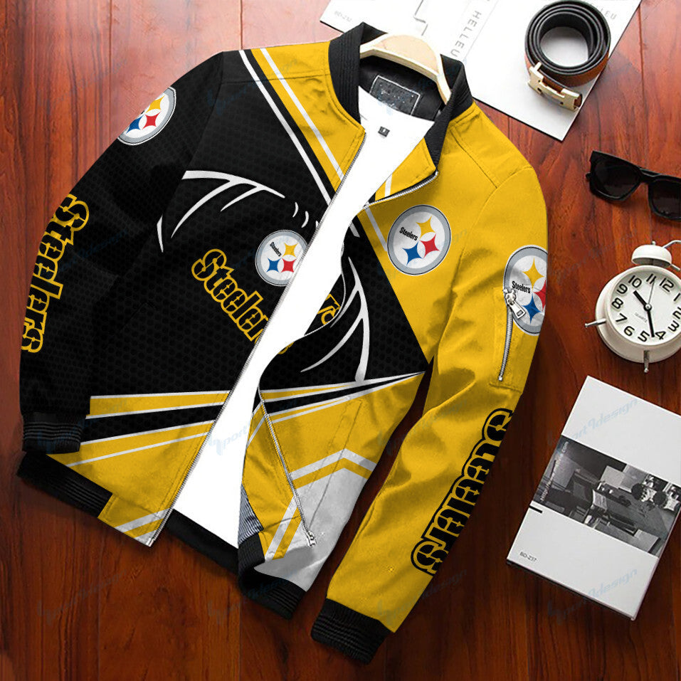Pittsburgh Steelers Personalized Bomber Jacket BG439