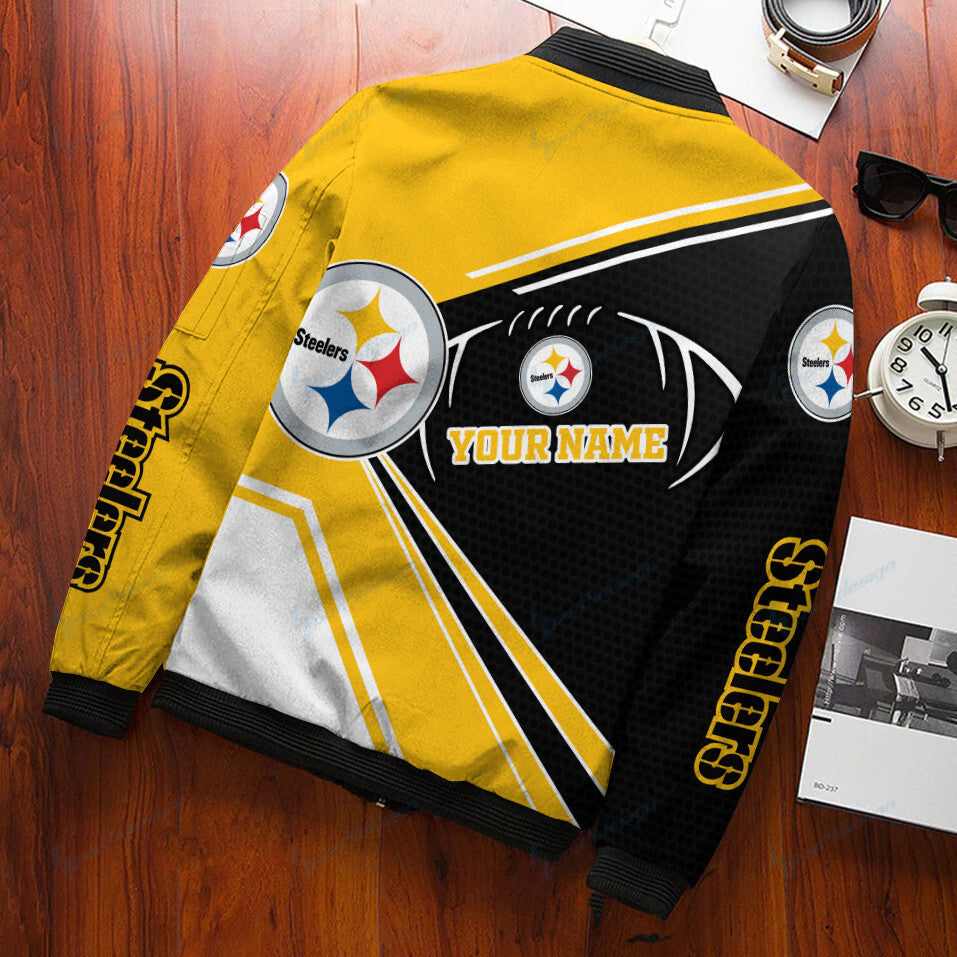 Pittsburgh Steelers Personalized Bomber Jacket BG439
