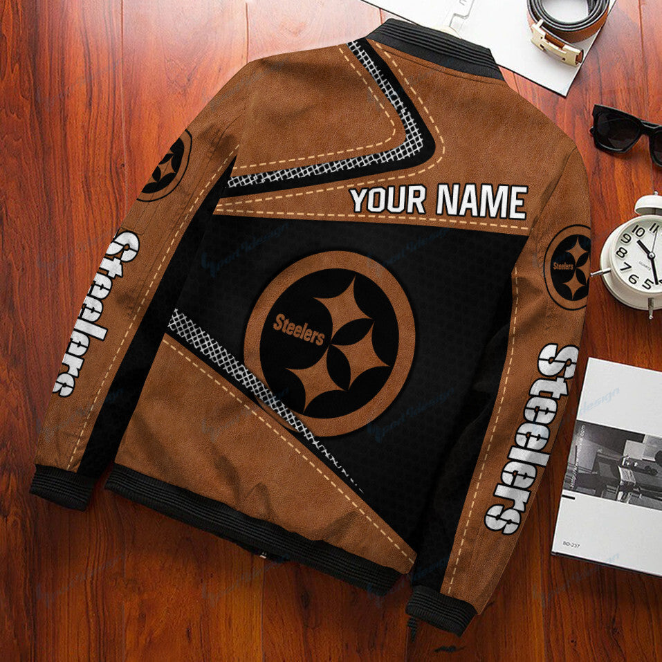 Pittsburgh Steelers Personalized Bomber Jacket BG468