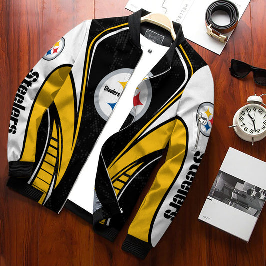 Pittsburgh Steelers Personalized Bomber Jacket BG525