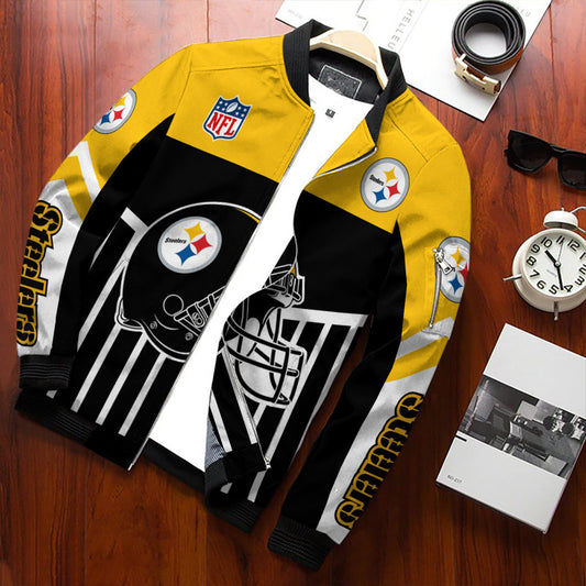 Pittsburgh Steelers Personalized Bomber Jacket BG579
